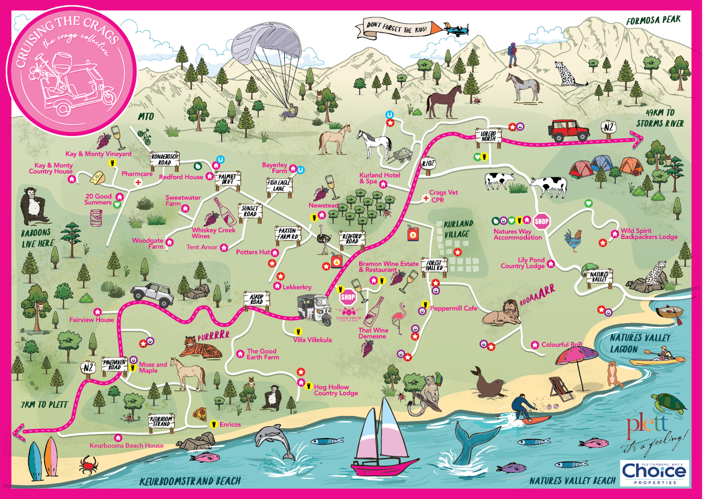 Cruising The Crags | Plettenberg Bay + Garden Route Tourism – Crags Map- Playground – Desktop – Thrill