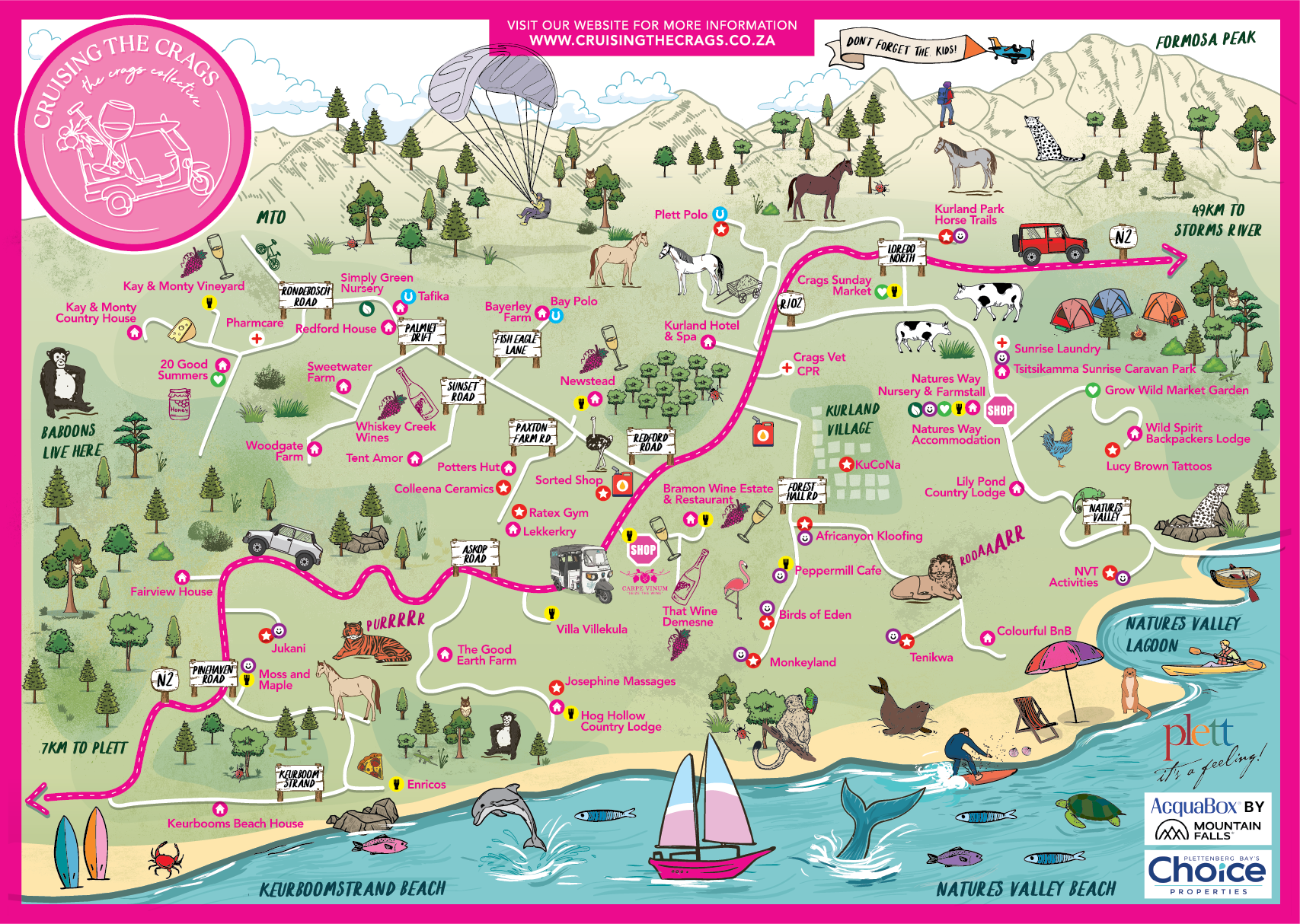 Cruising The Crags | Plettenberg Bay + Garden Route Tourism - Crags Map/ Playground